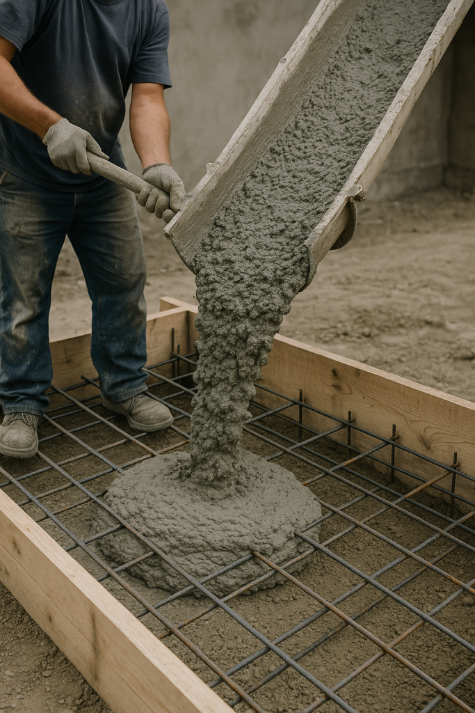White Cement vs Grey Cement: 7 Key Differences Every Builder Should Know White cement vs grey cement – grey cement being poured for foundation work.