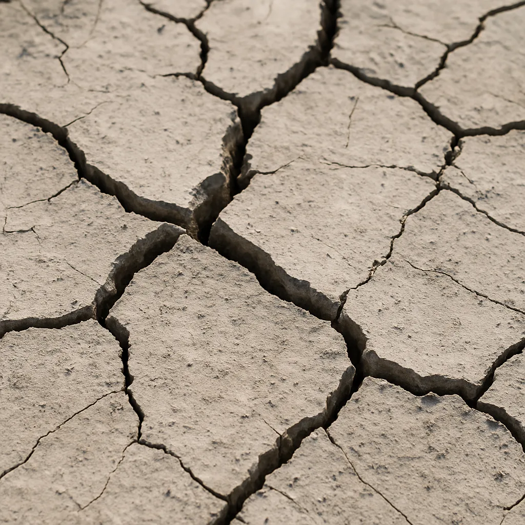 Cement for hot climate – cracked concrete due to high temperature exposure.