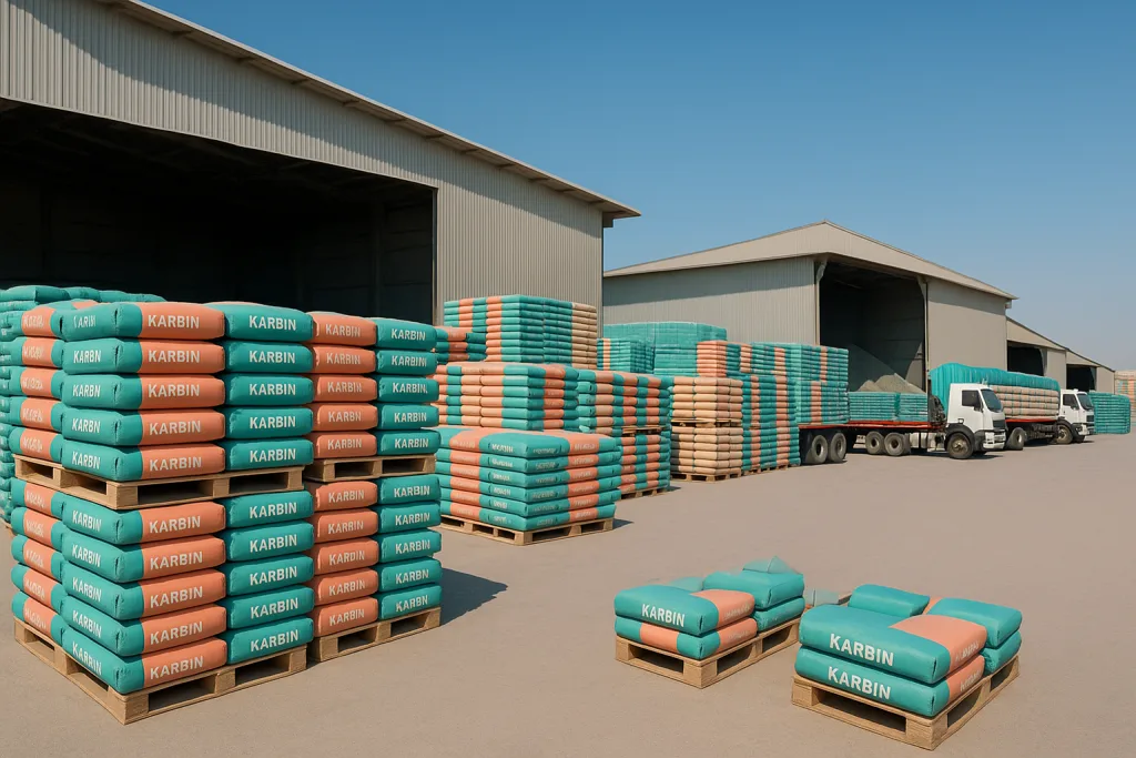 Karbin Cement export yard for CEM I 42.5N shipments to GCC 2025