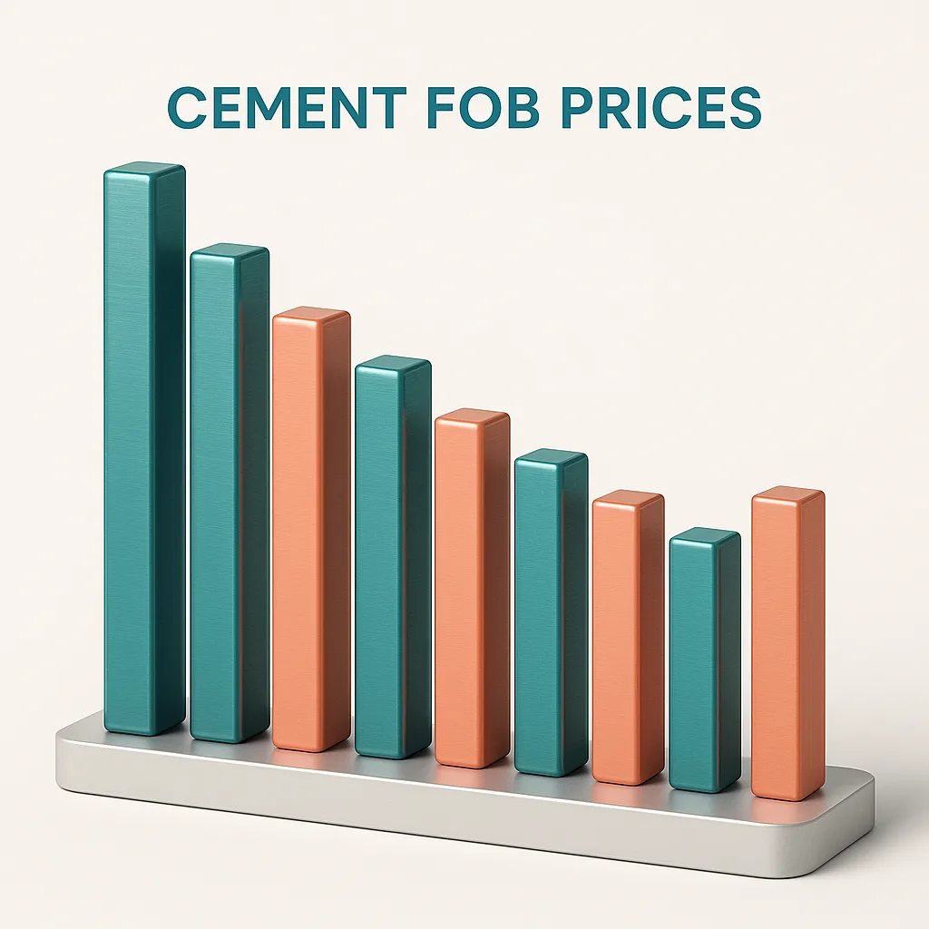 Cement price comparison chart among top cement exporting countries GCC 2025